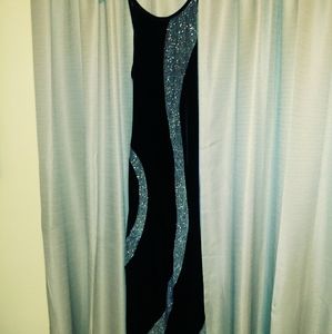 Black Velour floor length gown